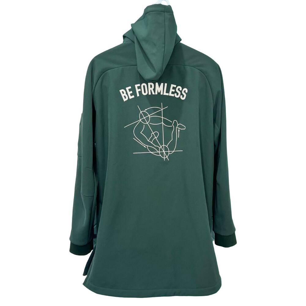 DOE Be Formless Jungle Green White Embroidered Hooded Jacket size XL Streetwear